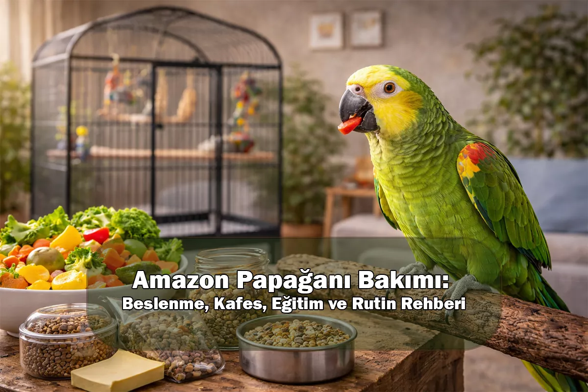 Amazon Papağanı Bakımı: Beslenme, Kafes, Eğitim ve Rutin Rehberi