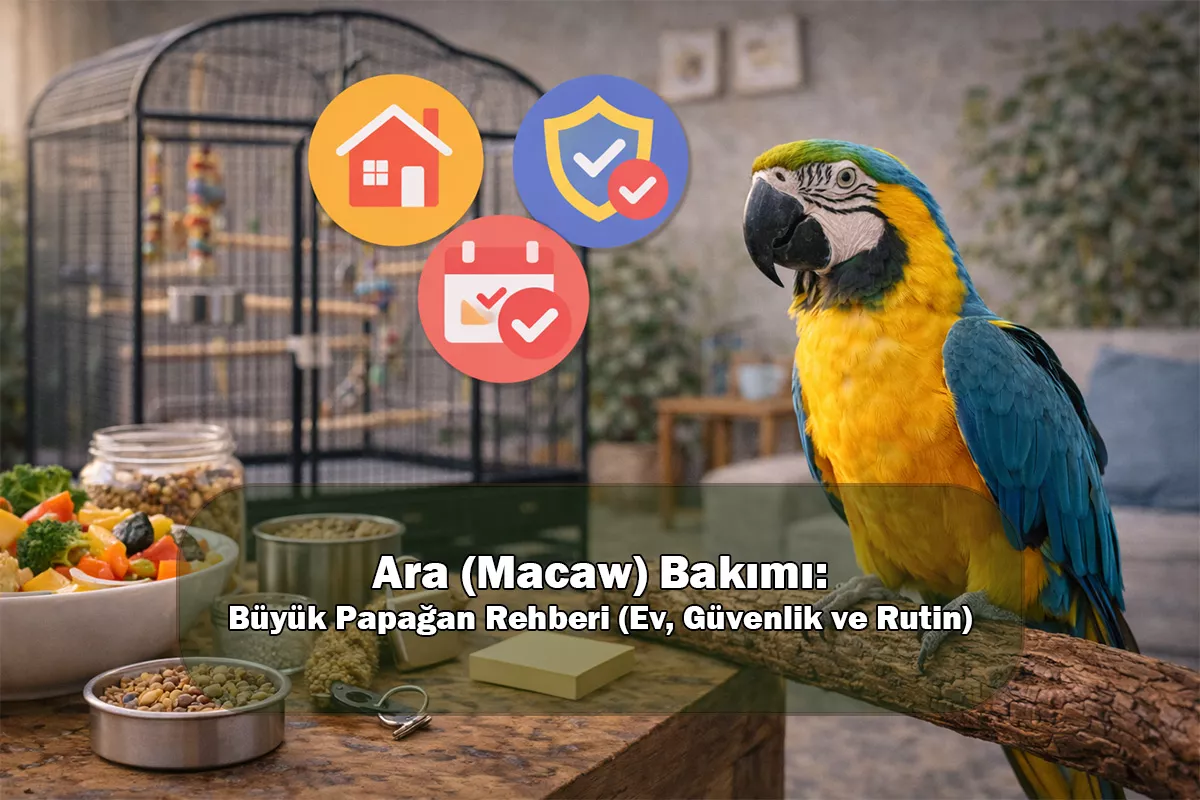 Ara (Macaw) Bakımı: Büyük Papağan Rehberi (Ev, Güvenlik ve Rutin)