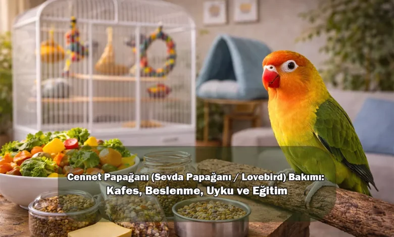 Cennet Papağanı (Sevda Papağanı / Lovebird) Bakımı: Kafes, Beslenme, Uyku ve Eğitim