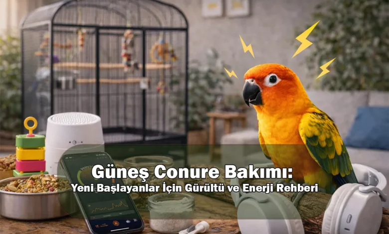 Güneş Conure Bakımı: Yeni Başlayanlar İçin Gürültü ve Enerji Rehberi