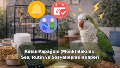 Keşiş Papağanı (Monk) Bakımı: Ses, Rutin ve Sosyalleşme Rehberi