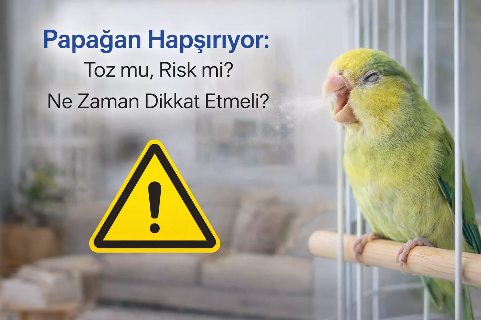 Papağan Hapşırıyor: Toz mu, Risk mi? Ne Zaman Dikkat Etmeli?