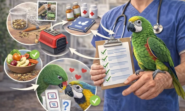 Veteriner Kontrol Listesi: Papağan Sahipleri İçin Hazırlık Rehberi Veteriner Kontrol Listesi: Papağan Sahipleri İçin Hazırlık Rehberi
