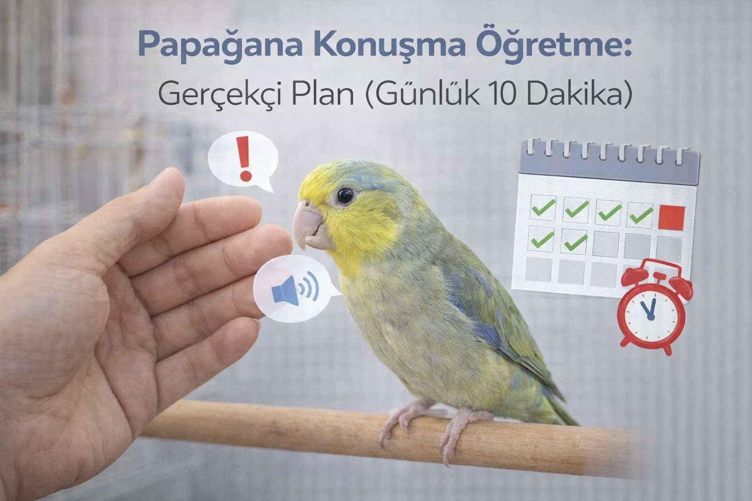 Papağana Konuşma Öğretme: Gerçekçi Plan (Günlük 10 Dakika)