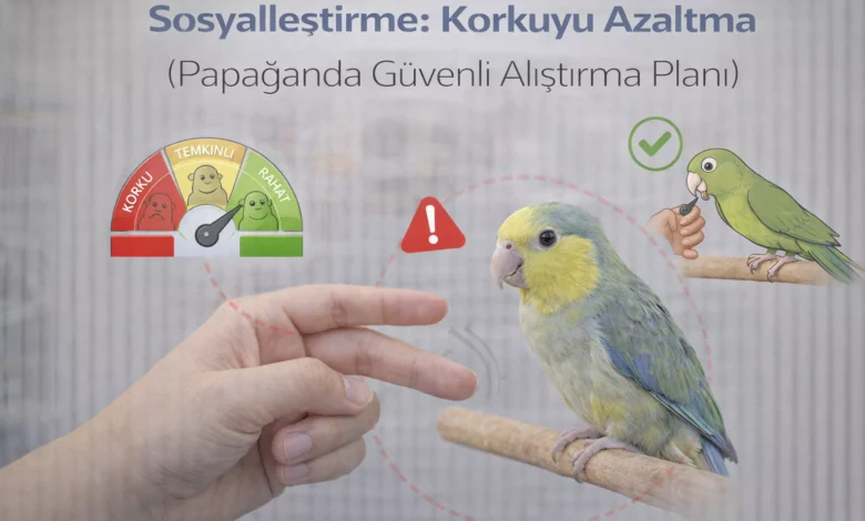 Sosyalleştirme: Korkuyu Azaltma (Papağanda Güvenli Alıştırma Planı) papağanda korkuyu azaltmak için neler yapılmalı
