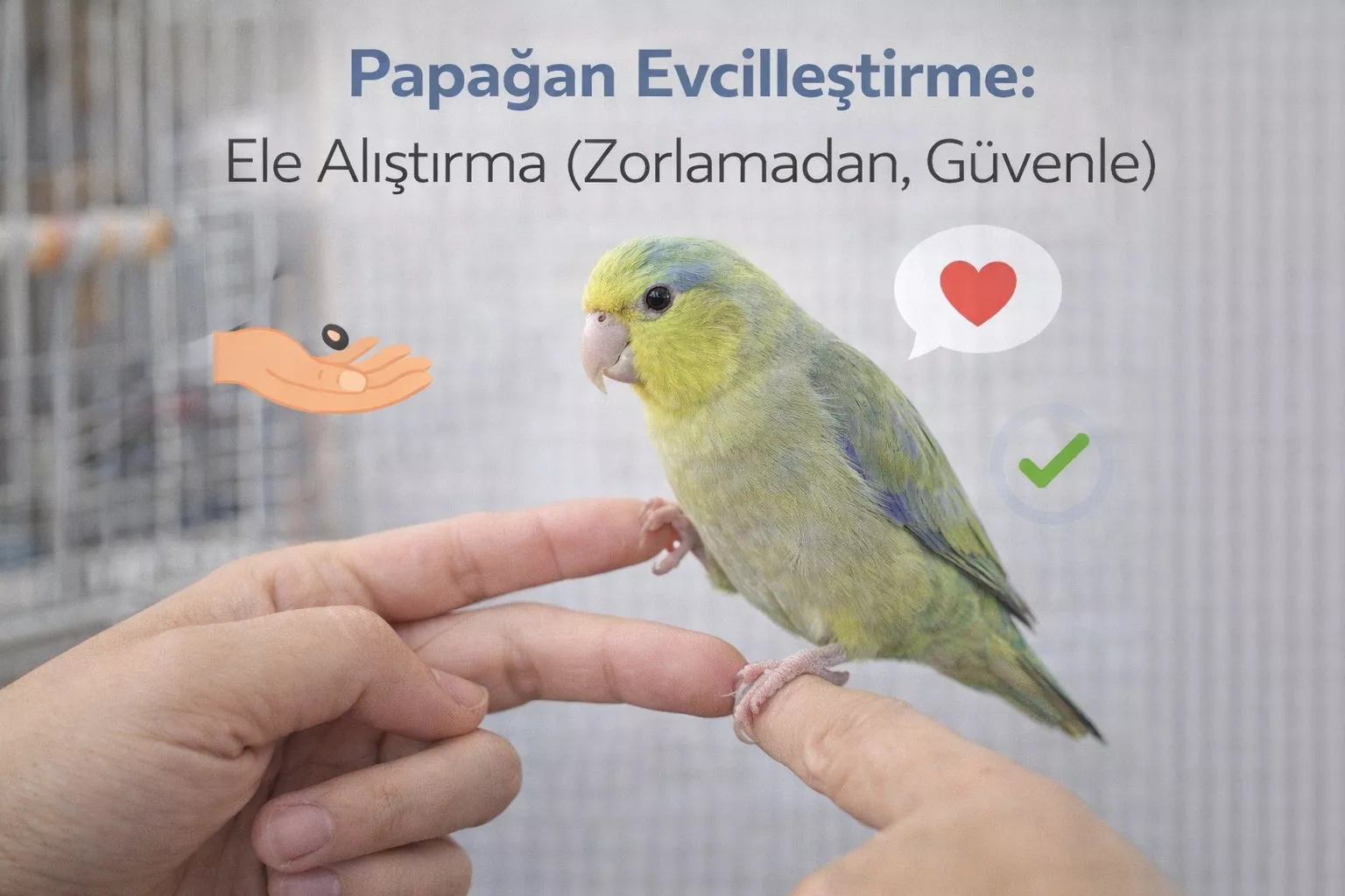 Papağan Evcilleştirme: Ele Alıştırma (Zorlamadan, Güvenle)